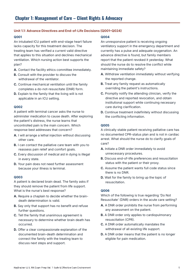 Vol. 1: first page of Chapter 1 with practice questions