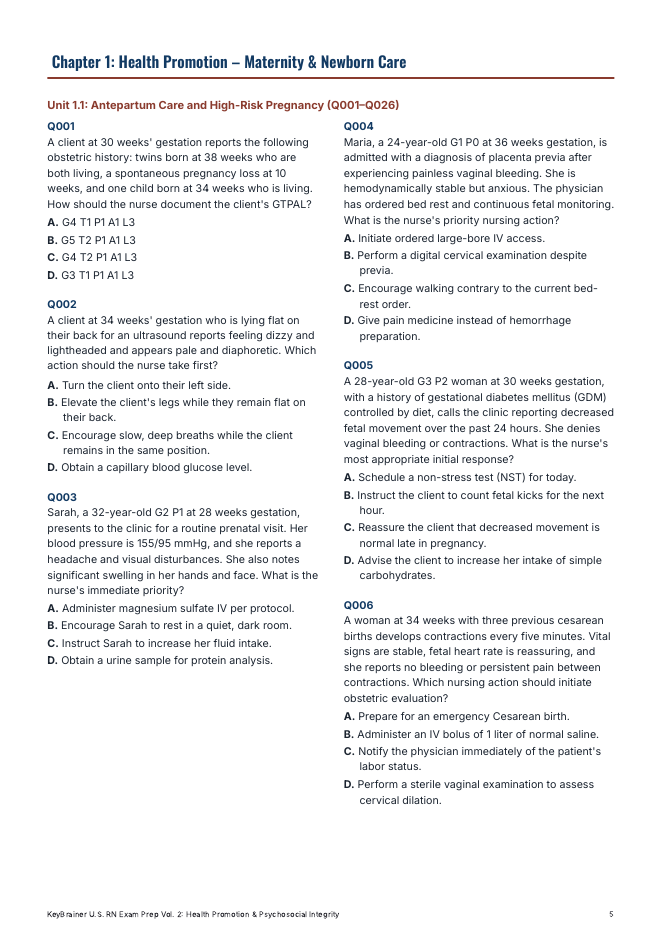 Vol. 2: first page of Chapter 1 with practice questions