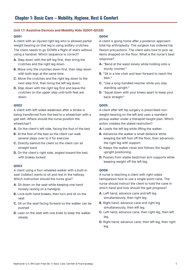 Vol. 3: first page of Chapter 1 with practice questions