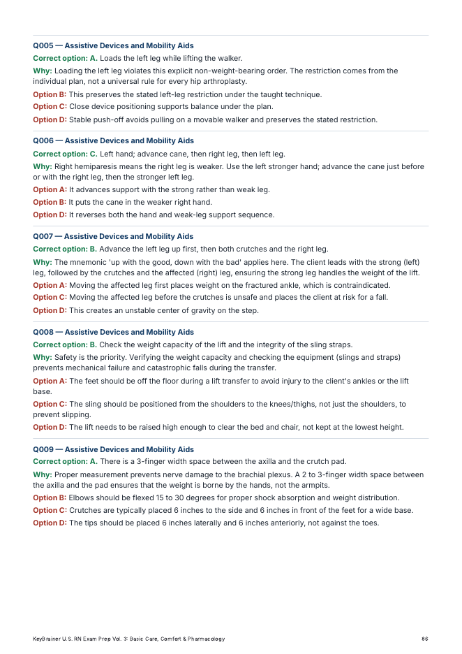 Vol. 3: a page of answers and rationales